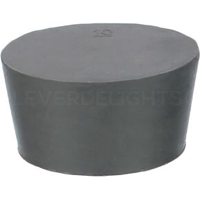 CleverDelights Rubber Stopper — Size 10 — 1 Pack — 42mm x 50mm x 25mm Long — Gray Solid Plug #10