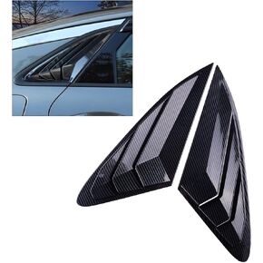 2 PCS Rear Side Window Louvers Compatible with Kia K5 2021-2023, Air Vent Scoop Shades Cover Blinds Sport Style Glossy Black