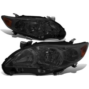 DNA MOTORING Chrome amber HL-OH-TCOR11-CH-AM Headlight Assembly (Driver & Passenger Side)
