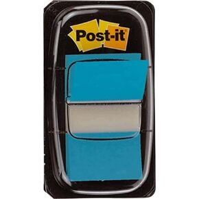 أعلام مؤشر Post-it® - زرقاء - قابلة لإعادة تعيين موضعها - 50 علمًا في كل عبوة - 25 مم