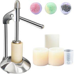 Stainless Steel Bath Bomb Press Machine with 6cm Bath Bomb Mold Set，Mold & Bath Bombs Press for DIY Making Supplies， for Crafting Handmade Spa Fizzy Bath Bombs