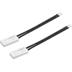 uxcell KSD9700 Thermostat, 80℃ Normally Open Temperature Switch, N.O 5A Thermal Switch Temperature Controller 2pcs