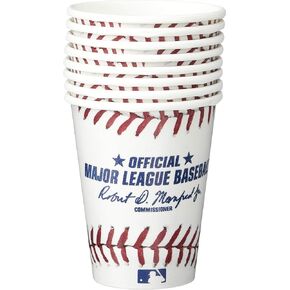Adorable Rawlings Baseball Cups - 9 oz (Pack of 8) - Perfect for Baseball Themed Parties & Game Nights, Great Gift for Fans