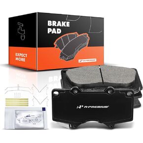 A-Premium Front Ceramic Disc Brake Pads Set Compatible with Select Toyota and Lexus Models - Tacoma 2005-2022, Tundra 2000-2006, 4Runner 2003-2022, FJ Cruiser 2007-2014, Sequoia, GX460, GX470