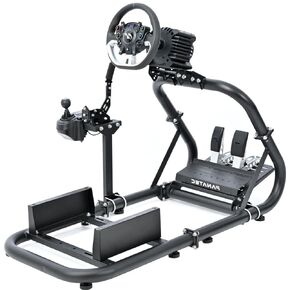 Supllueer Racing Simulator Cockpit 50mm Round Tube fit for Logitech Thrustmaster Fanatec G29 G920 G923, T300, Sim Racing Cockpit without Seat Wheel Shift Pedal