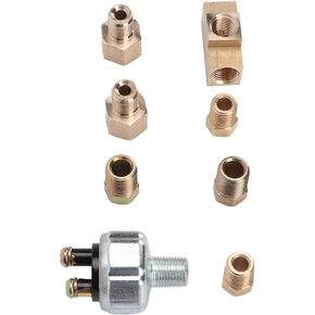 Universal Hydraulic Brake Light Switch Kit,Rear Hydraulic Brake Pressure Tail Light Switch for 3/16" or 1/4" hose General car brake modification