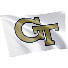 Desert Cactus Georgia Tech Flag Yellow Jackets GT Institute of Technology Flags Banners 100% Polyester Indoor Outdoor 3x5 Flag (Style W)