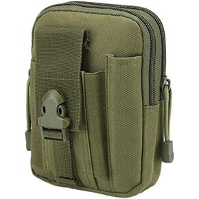 Tactical Molle Pouch Double Molle Straps 7" x 5" x 1.8" Two Zipper Compartments Plus Phone Storage 52175