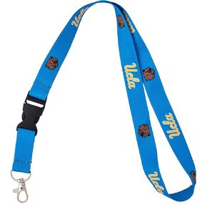 Desert Cactus UCLA University of California Los Angeles Bruins Car Keys ID Badge Holder Lanyard Keychain Detachable Breakaway Snap Buckle (Blue)