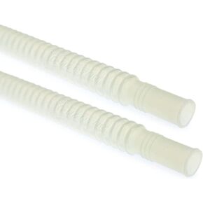 QFS HFP-FH99-300 9mm x 9mm x 300mm Corrugated Fuel Resistant Flexible Hose Line for Fuel Pump Assembly - E85 and Ethanol Compatible, PTFE Material, High Flow Capacity