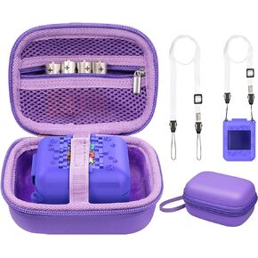 TiMOVO Carrying Case for Bitzee Interactive Toy Digital Pet and Silicone Case, Hard Protective Travel Storage Case + Silicone Cover Fits Bitzee Virtual Electronic Pet Accessories, Portable Bag, Purple