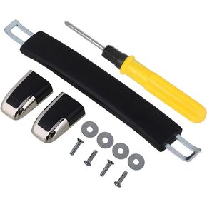 Luggage Case Suitcase Strap Handle Grip Spare Part 240mm Total Length Black with Screw and Gasket B022