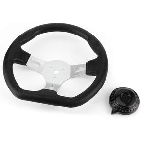 Akozon small go cart steeri,270mm Steering Wheel for Go-Kart Buggy Racing Cart Accessory