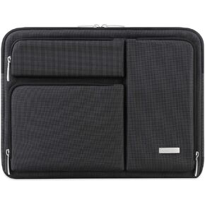 Lacdo 360° Protective Laptop Sleeve Case for 13 inch New MacBook Air M3 A3113 M2 A2681 M1 A2337 2024-2018 | 13 inch MacBook Pro M2/M1 A2338 A2251 | 13 inch iPad Pro M4 / iPad Air M2 Computer Bag,Black