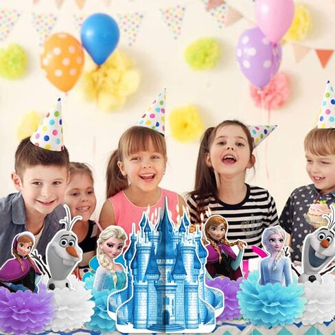 Frozen Honeycomb Centerpieces Table Decorations, Elsa Birthday Party Supplies, Frozen Paper Flowers for Frozen Birthday Party Decorations in Kuwait