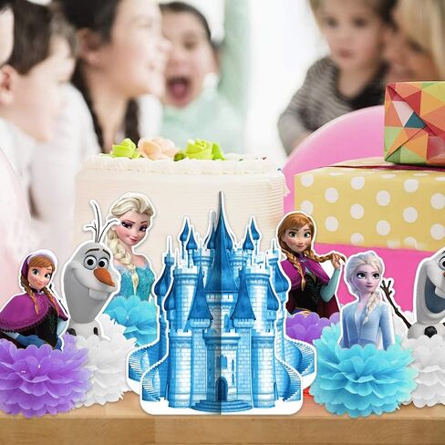 Frozen Honeycomb Centerpieces Table Decorations, Elsa Birthday Party Supplies, Frozen Paper Flowers for Frozen Birthday Party Decorations in Kuwait