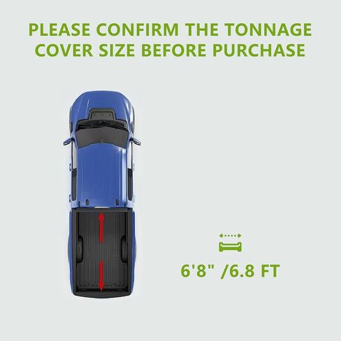 Hard Quad-Fold Truck Bed Tonneau Cover Compatible with 1999-2024 Ford Super Duty F250/F350/F450, 6.8'/6.8FT(81.8inch) Bed,HD035 in Saudi Arabia