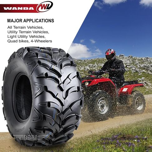 WANDA Set of 4 New ATV/UTV Tires 25x8-12 Front & 25x12-10 Rear /6PR P341-10157/10161 in Saudi Arabia