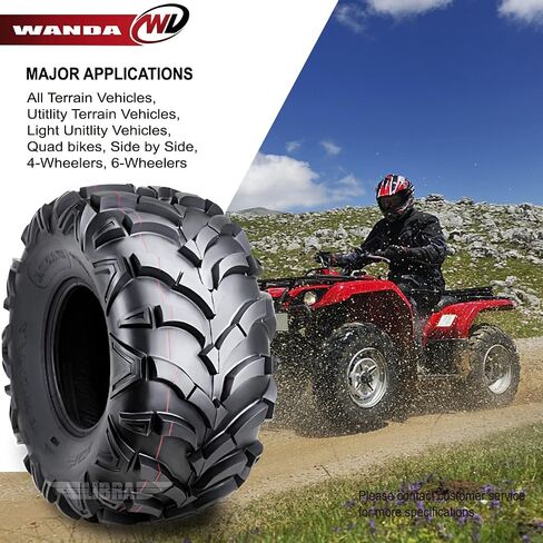 WANDA Set of 4 New ATV/UTV Tires 25x8-12 Front & 25x12-10 Rear /6PR P341-10157/10161 in Saudi Arabia