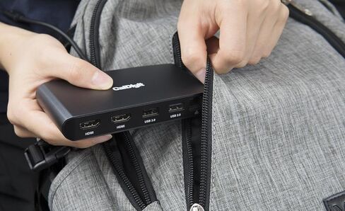 CalDigit Thunderbolt 3 Mini Dock - Bus Powered, Non Charging, 40Gbs, Dual 4K Display, USB 3.0 & 2.0 and Gigabit Ethernet LAN for Mac and PC, Thunderbolt 4 Compatible (Dual HDMI 2.0, Black) in Kuwait