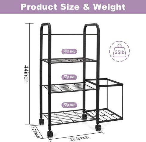 Yoga Mat Holder Home Gym Storage Rack Yoga Mat Workout Storage for Foam Roller, Yoga Strap and Resistance Bands, Weight Rack for Dumbbells Workout Equipment Storage Organizer With Wheels in Kuwait