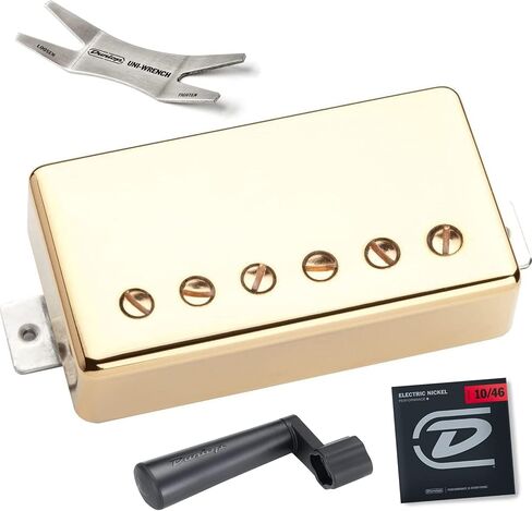 Seymour Duncan SH-4 JB Model Humbucker Pickup - Bundled with Dunlop Uni-Wrench, Universal Speedwinder, and DEN1046 Guitar Strings (White) in Saudi Arabia