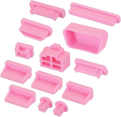 MECCANIXITY 65pcs Laptop Port Duct Cover 13 Types Plugs Caps for Notebook Laptop PC Computer, USB/VGA/Audio Jack/SD, Red in Saudi Arabia
