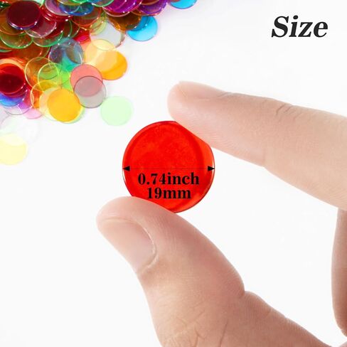 Sukh 500pcs Bingo Chips for Bingo Games Colored Bingo Markers Chips Loteria Mexican Bingo Fichas De Bingo Plastic Poker Chips Pokeno Board Game Transparent Math Counters Game Pieces for Classroom in Saudi Arabia