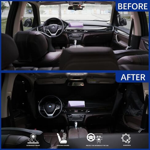 Yewiry Car Windshield Sun Shade Front and Side Window Protector Block Sun Heat Visor Protection Cover Vehicle Interior Accessories Sunshades Prevent Prying and Protect Privacy in Saudi Arabia