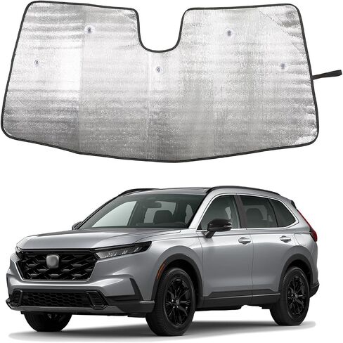 مظلة أمامية للزجاج الأمامي لسيارة Honda CRV 2023-2024، مظلة شمسية للنافذة الأمامية، قناع شمس عاكس قابل للطي، غطاء درع الشاشة وحاجب للأشعة فوق البنفسجية ودرع حراري in Kuwait