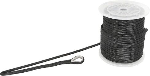 NovelBee 1/2 Inch X 300 Feet Double Braid Nylon Anchor Line with Stainless Steel Thimble and Plastic Chuck in Saudi Arabia