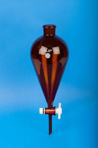CHEM SCIENCE INC CS-F0474125AG Funnel Separator, Amber with 2 mm Teflon Stopcock, Capacity 125 mL in Saudi Arabia