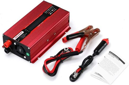 محول طاقة 1500 وات، محول طاقة شمسية للسيارة تيار مستمر 12 فولت إلى تيار متردد 220 فولت محول موجة جيبية USB محول سيارة عاكس خارجي مصدر طاقة في حالات الطوارئ in Kuwait