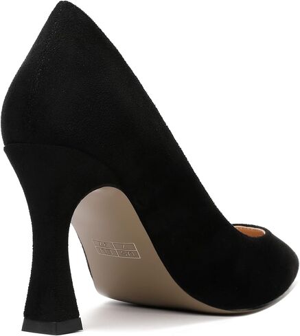 فستان نسائي سهل الارتداء بمقدمة مدببة من جلد الغزال لحفلات الزفاف بكعب عالٍ مقاس 3.3 بوصة in Kuwait