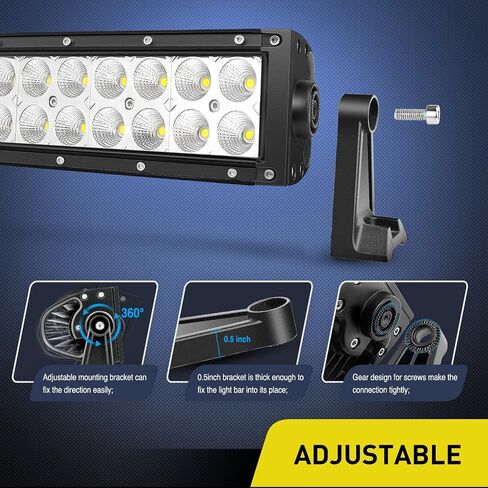 Nilight 22" 120w LED Light Bar Flood Spot Combo Work Light Driving Lights Fog Lamp Offroad Lighting for SUV Ute ATV Truck 4x4 Boat,2 Years Warranty in Saudi Arabia