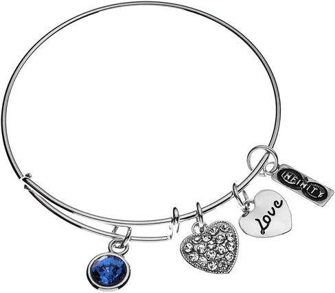 Birthstone Bracelet, Birthstone Jewelry, Birthstone Charm Bracelets, Birthstone Bangle Bracelet, Perfect Birthday Gifts For Women in Saudi Arabia