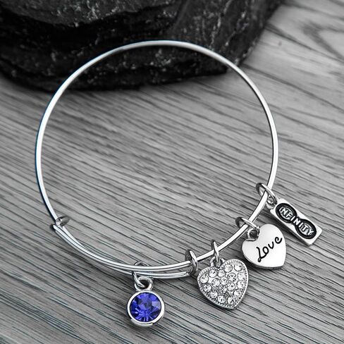 Birthstone Bracelet, Birthstone Jewelry, Birthstone Charm Bracelets, Birthstone Bangle Bracelet, Perfect Birthday Gifts For Women in Saudi Arabia