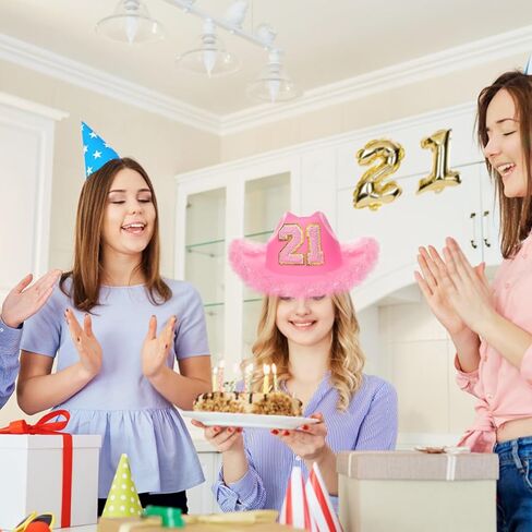 قبعة رعاة البقر الأرجوانية لعيد الميلاد الحادي والعشرين من JUSTOTRY - هدايا عيد الميلاد الحادي والعشرين للنساء قبعات راعية البقر مع حافة واسعة لزينة عيد الميلاد الحادي والعشرين in Kuwait