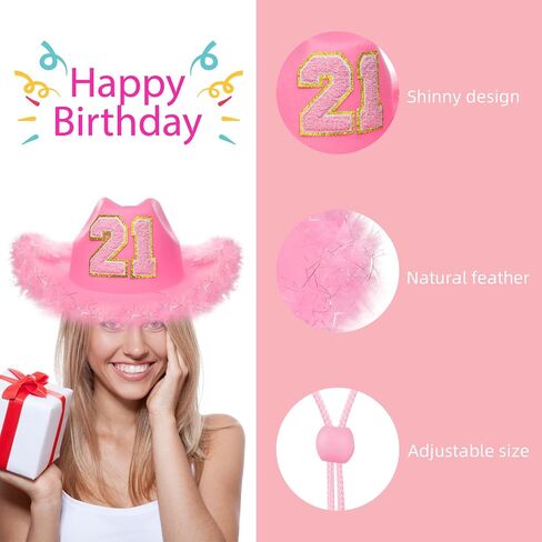 قبعة رعاة البقر الأرجوانية لعيد الميلاد الحادي والعشرين من JUSTOTRY - هدايا عيد الميلاد الحادي والعشرين للنساء قبعات راعية البقر مع حافة واسعة لزينة عيد الميلاد الحادي والعشرين in Kuwait