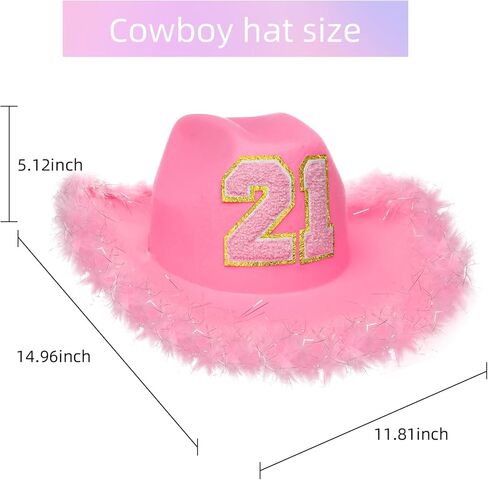 قبعة رعاة البقر الأرجوانية لعيد الميلاد الحادي والعشرين من JUSTOTRY - هدايا عيد الميلاد الحادي والعشرين للنساء قبعات راعية البقر مع حافة واسعة لزينة عيد الميلاد الحادي والعشرين in Kuwait