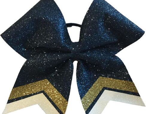 Navy Blue Glitter Cheer Bow in Saudi Arabia