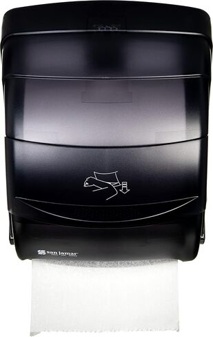 موزع مناشف San Jamar T850 Integra Lever Roll، يناسب لفة بعرض 8-1/4 بوصة وقطر 8-1/2 بوصة، عرض 11-1/2 بوصة × ارتفاع 13-1/2 بوصة × عمق 11-1/4 بوصة ، القطب الشمالي الأزرق in Kuwait