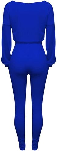 MRSYVES Women 2 Piece Outfits Tracksuit Sexy Long Sleeve Pullover Ribbed Crop Top in Saudi Arabia