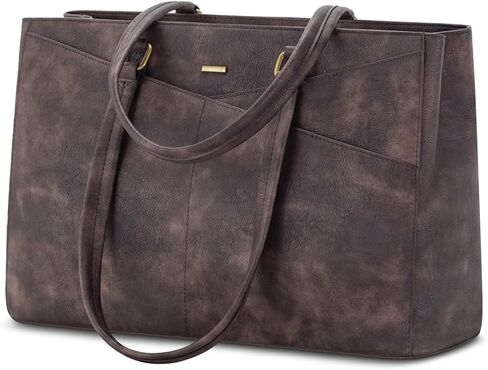 LOVEVOOK Laptop Tote Bag for Women, Office Work Bag Briefcase fit for 15.6 inch Laptop, Large Capacity Teacher Computer Bag Handbag Retro Coffee in Saudi Arabia