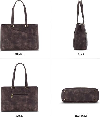 LOVEVOOK Laptop Tote Bag for Women, Office Work Bag Briefcase fit for 15.6 inch Laptop, Large Capacity Teacher Computer Bag Handbag Retro Coffee in Saudi Arabia