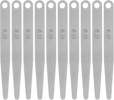 HARFINGTON 10pcs Feeler Gauge 0.2mm Thickness Gauge 65MN Steel Metric Gap Measuring Tool, Single Blade in Saudi Arabia