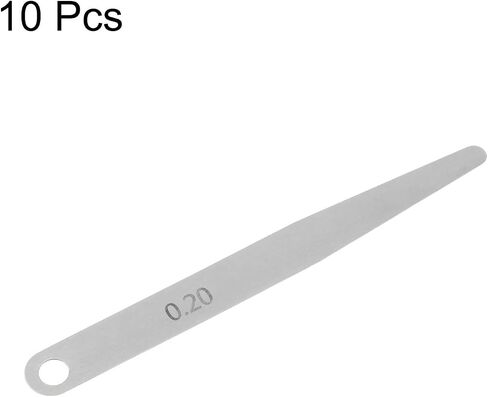 HARFINGTON 10pcs Feeler Gauge 0.2mm Thickness Gauge 65MN Steel Metric Gap Measuring Tool, Single Blade in Saudi Arabia