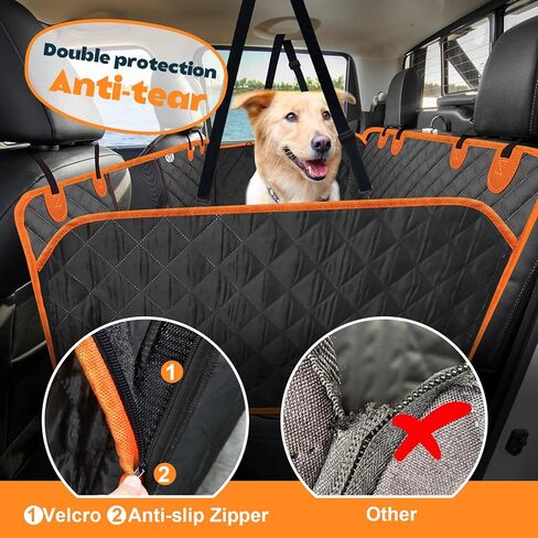 Back Seat Extender for Dog, Dog Car Seat Cover Detachable Hard Bottom-Supports 300lb, Waterproof Dog Hammock for Car Travel Bed, Foldable Backseat Pet Protector in Car SUV Truck in Saudi Arabia