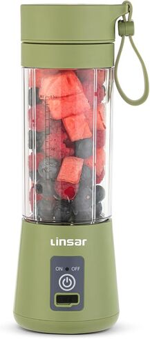 Portable Blender (Black) for Shakes and Smoothies with Durable Stainless Steel Blades for Powerful Blending Performance, USB Rechargeable for Office, Gym, Kitchen and travel in Saudi Arabia