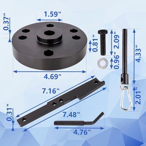 مجموعة أدوات توقيت الكاميرا 3163021 وأداة تعديل فرامل المحرك 3163530 7 مم لمحركات Cummins ISX QSX 2007-2017 مع مجتذب كاميرا الحاقن وحقيبة الحمل in Kuwait